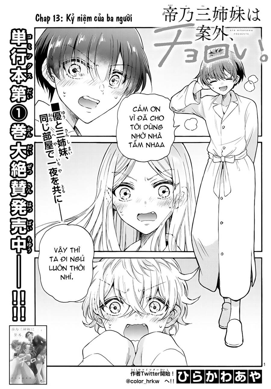 Ba Chị Em Nhà Mikadono Dễ Đối Phó Thật Đấy Chapter 13 - Trang 2