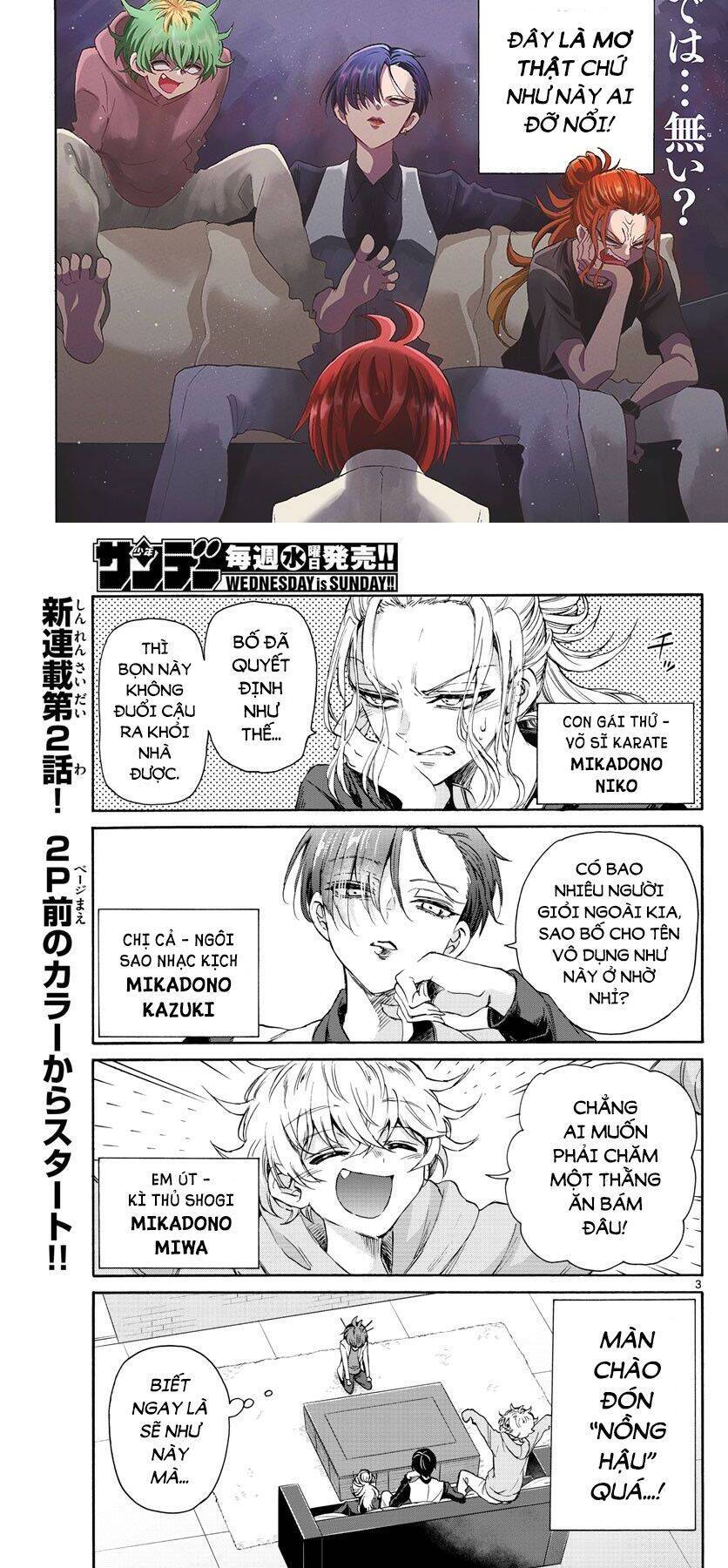 Ba Chị Em Nhà Mikadono Dễ Đối Phó Thật Đấy Chapter 2 - Trang 2