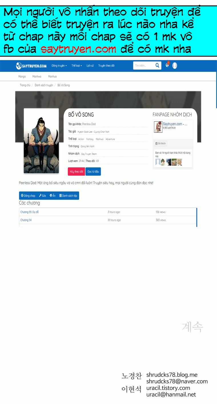 Bố Vô Song Chapter 56 - Trang 2