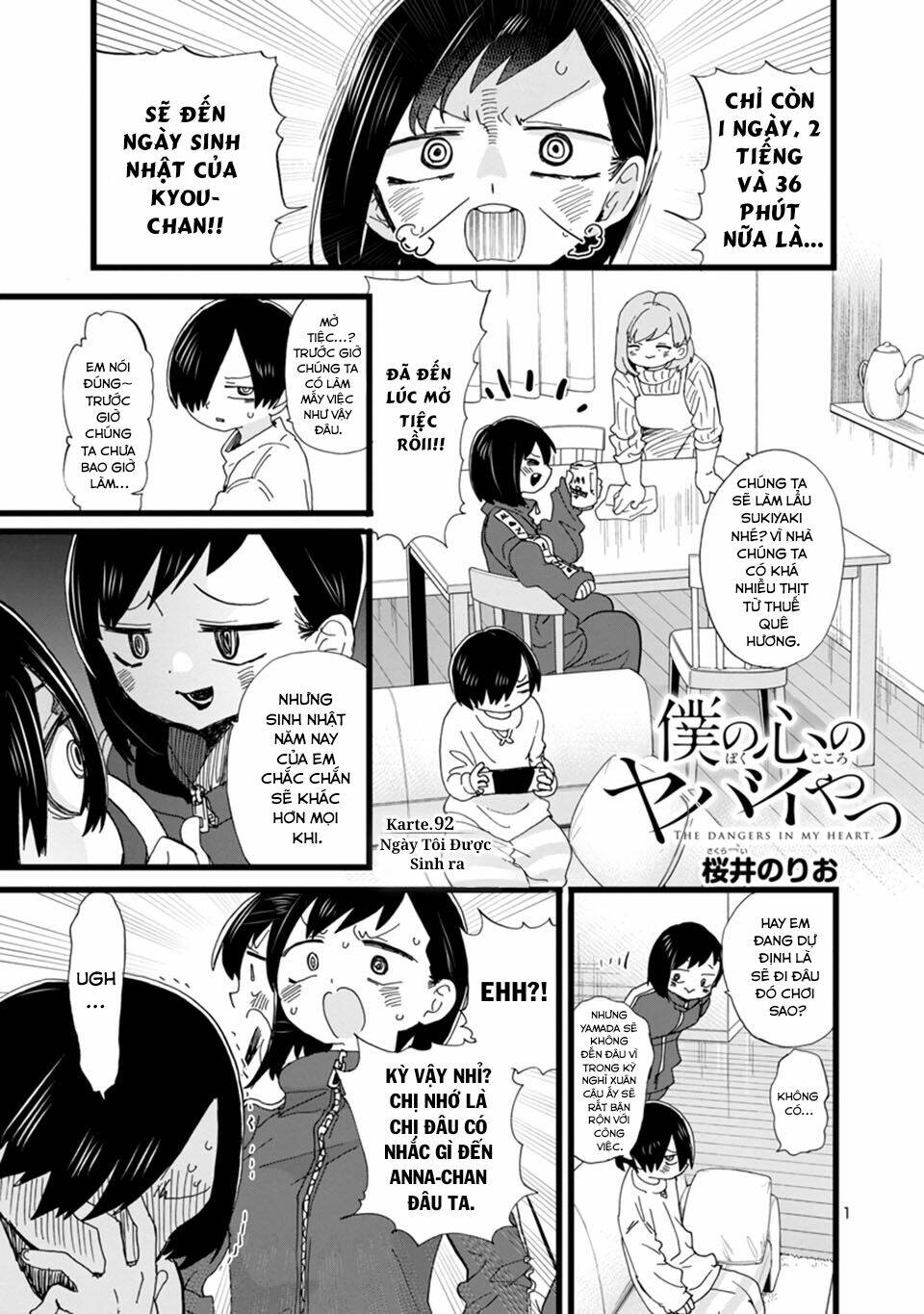 Boku No Kokoro No Yabai Yatsu Chapter 92 - Trang 2
