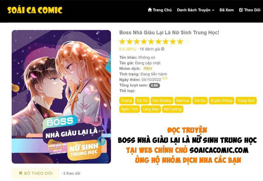 Boss Nhà Giàu Lại Là Nữ Sinh Trung Học! Chapter 18 - Trang 2