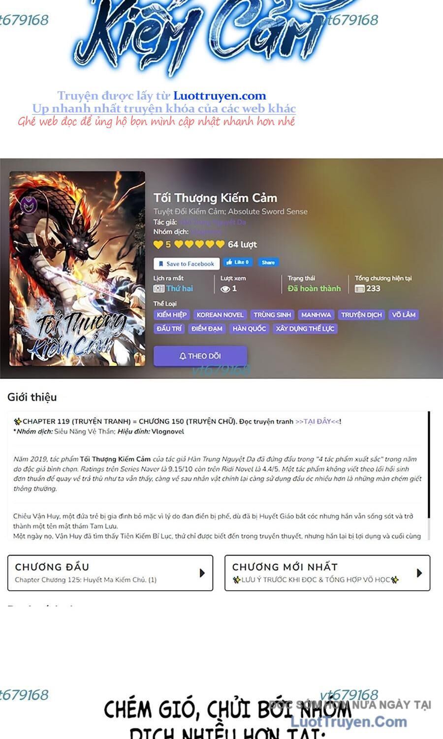 Cảm Kiếm Tuyệt Đối Chapter 154 - Trang 2