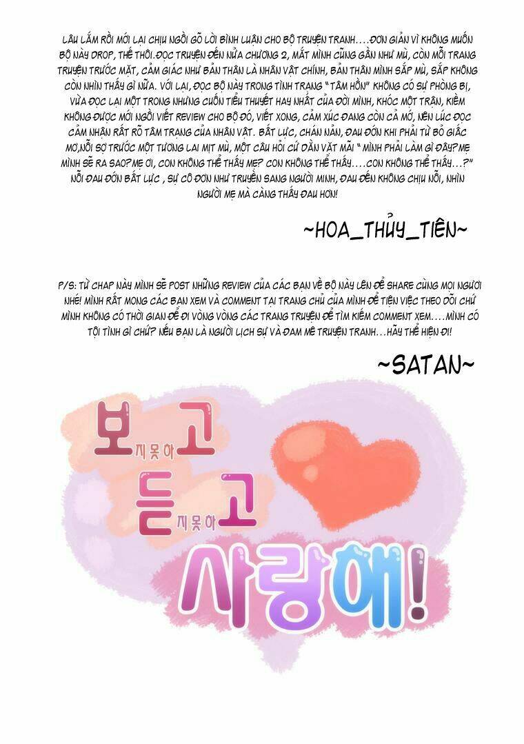 Can’T See Can’T Hear But Love Chapter 5 - Trang 2