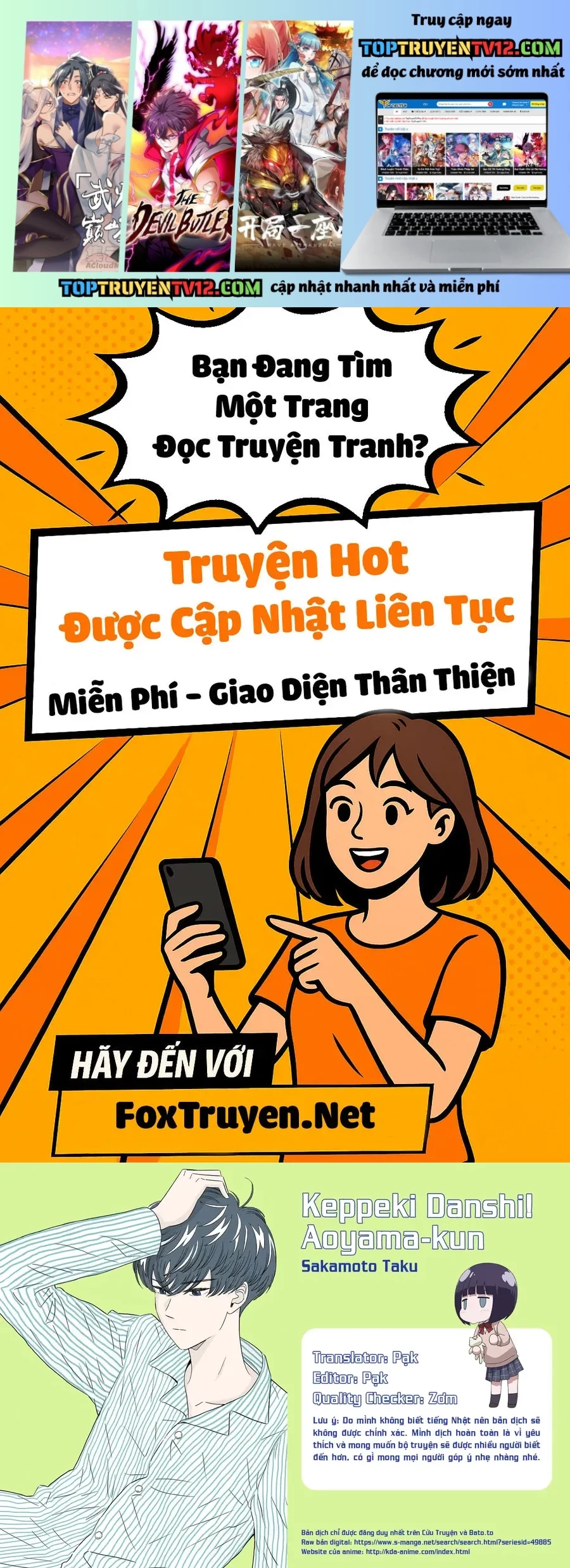 Chàng Trai Sạch Sẽ! Aoyama-Kun Chapter 64 - Trang 2