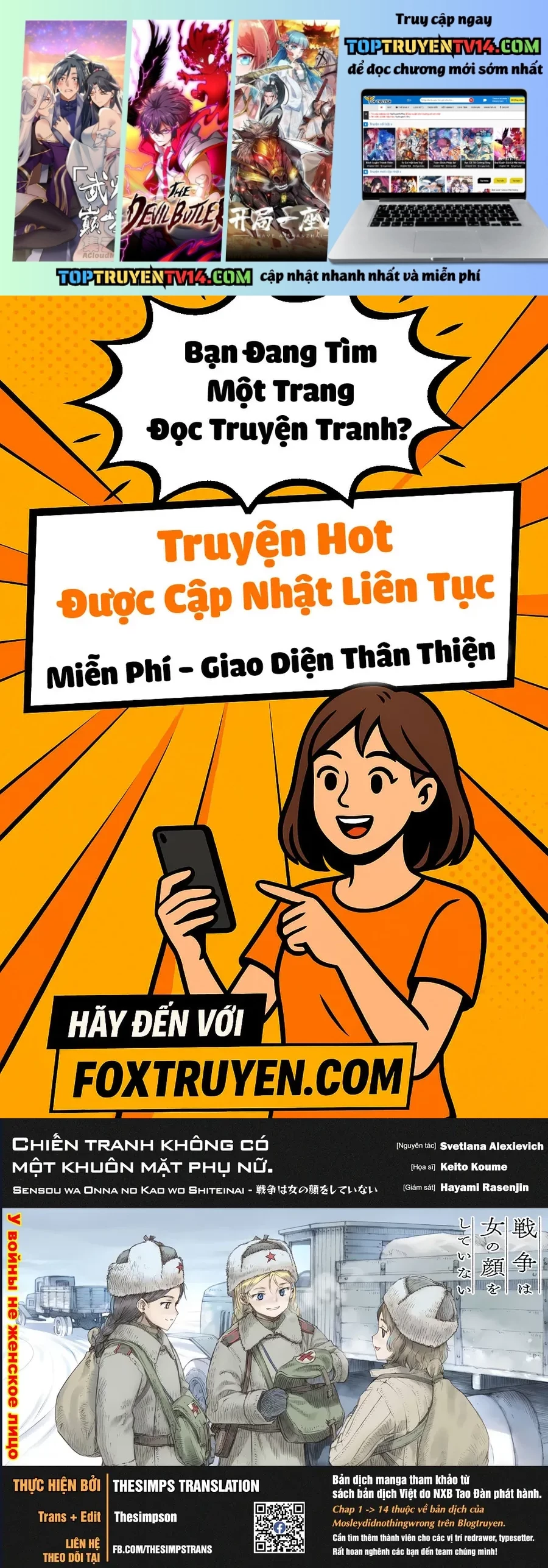 Chiến Tranh Không Có Một Khuôn Mặt Phụ Nữ Chapter 36 - Trang 2