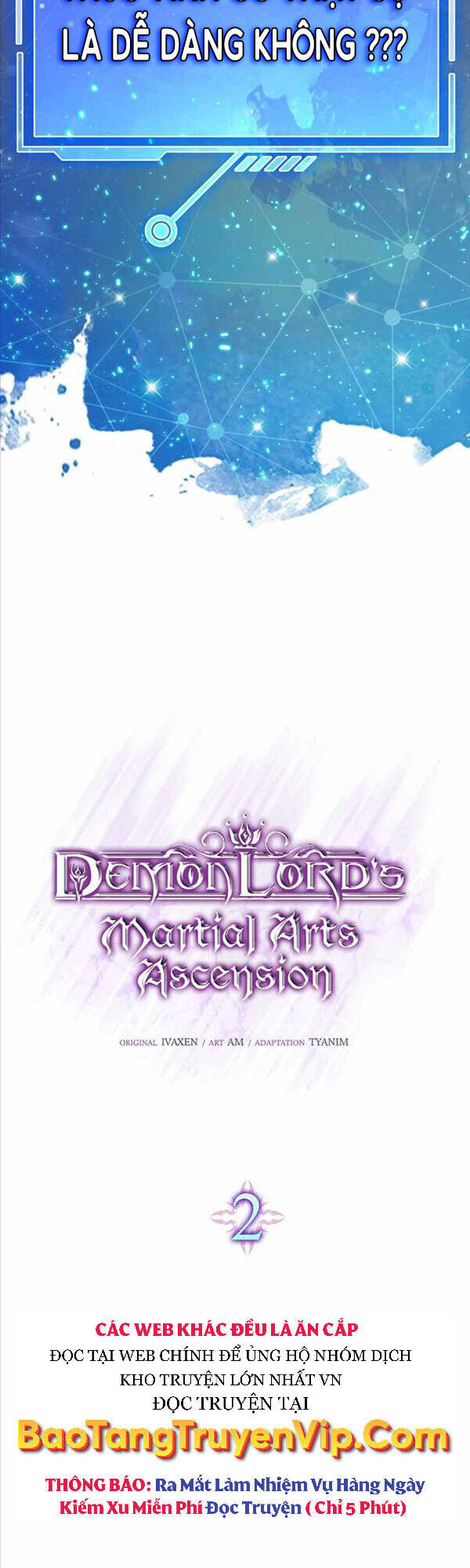 Chúa Quỷ Tăng Cấp Bằng Võ Thuật Chapter 2 - Trang 2