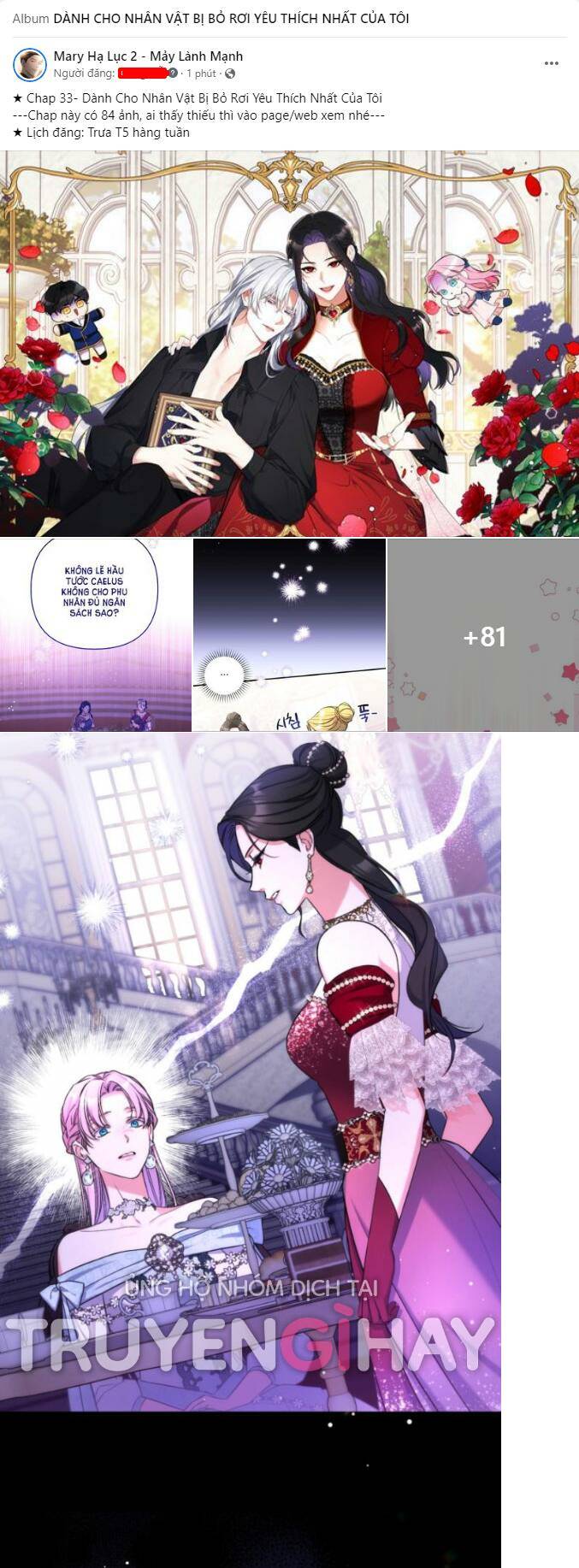 Dành Cho Nhân Vật Bị Bỏ Rơi Yêu Thích Nhất Của Tôi Chapter 33.1 - Trang 2