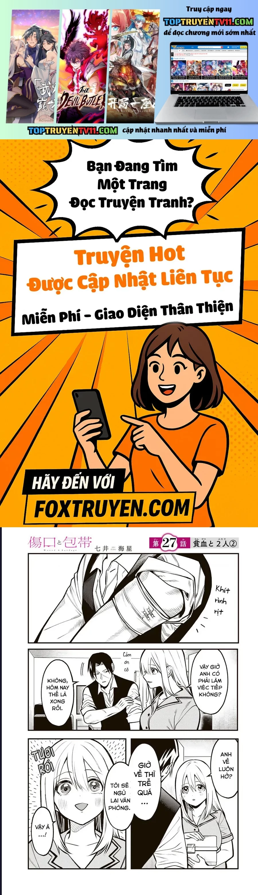 Để Em Băng Bó Cho Anh Nhé? – Kizuguchi To Houtai Chapter 27 - Trang 2