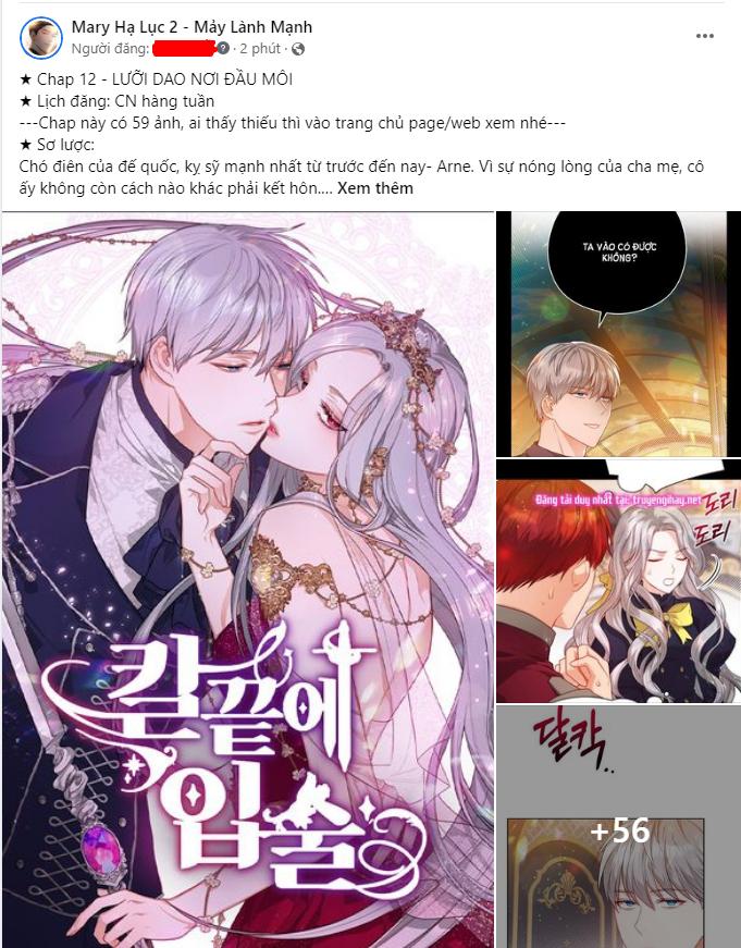 Đôi Môi Trên Lưỡi Dao Chapter 12.1 - Trang 2