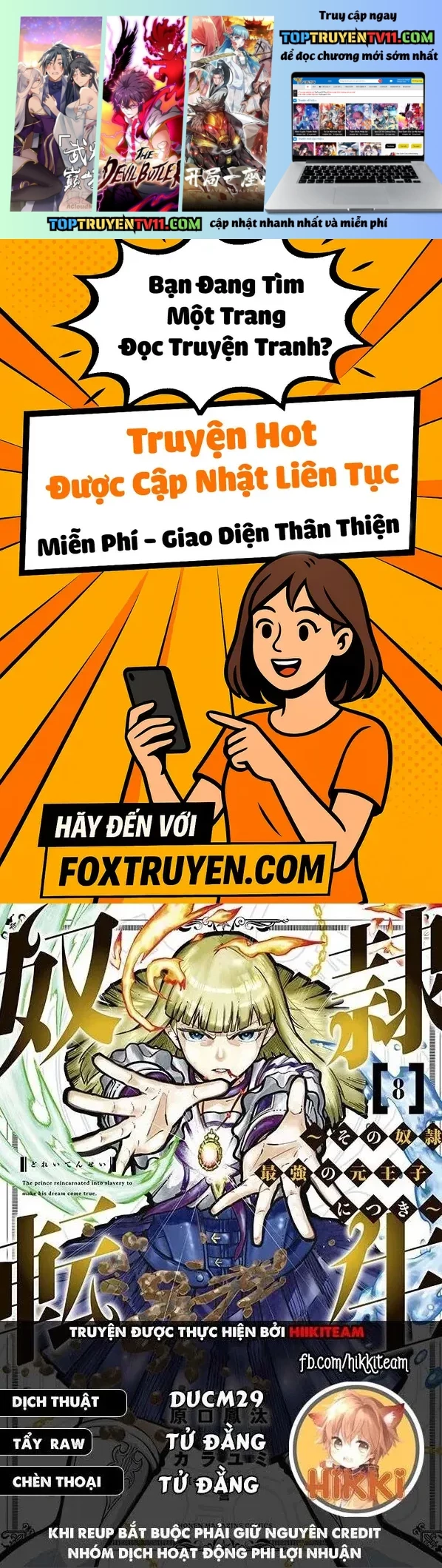 Dorei Tensei: Sono Dorei, Saikyou No Moto Ouji Ni Tsuki Chapter 104 - Trang 2