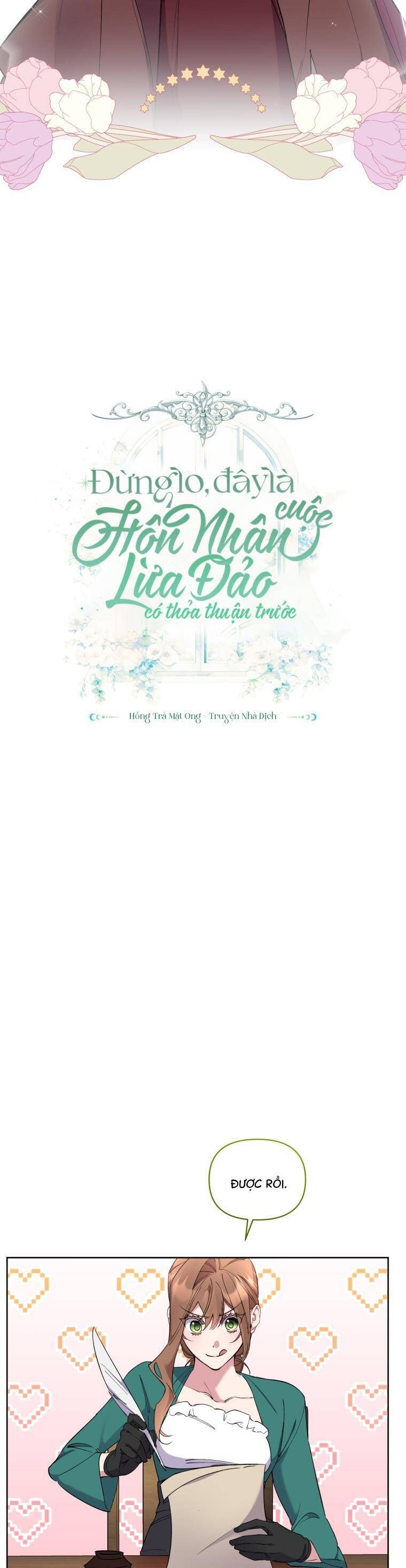 Đừng Lo, Đây Là Cuộc Hôn Nhân Lừa Đảo Có Thỏa Thuận Trước Chapter 4 - Trang 2