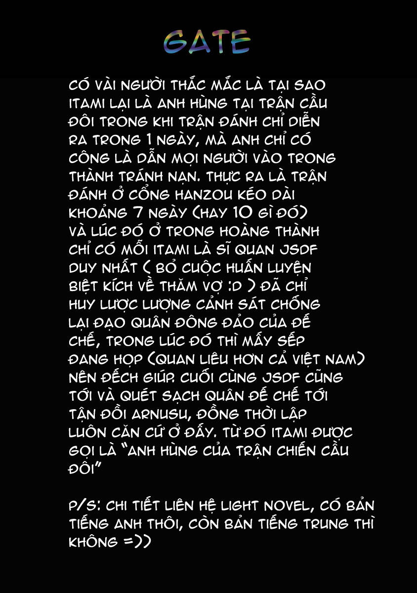 Gate – Jietai Kare No Chi Nite, Kaku Tatakeri Chapter 25 - Trang 2