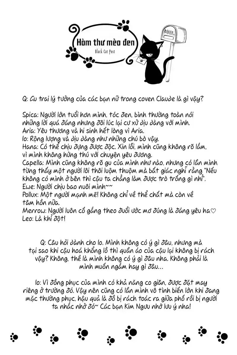 Hắc Miêu Và Lớp Học Phù Thủy Chapter 27.5 - Trang 2