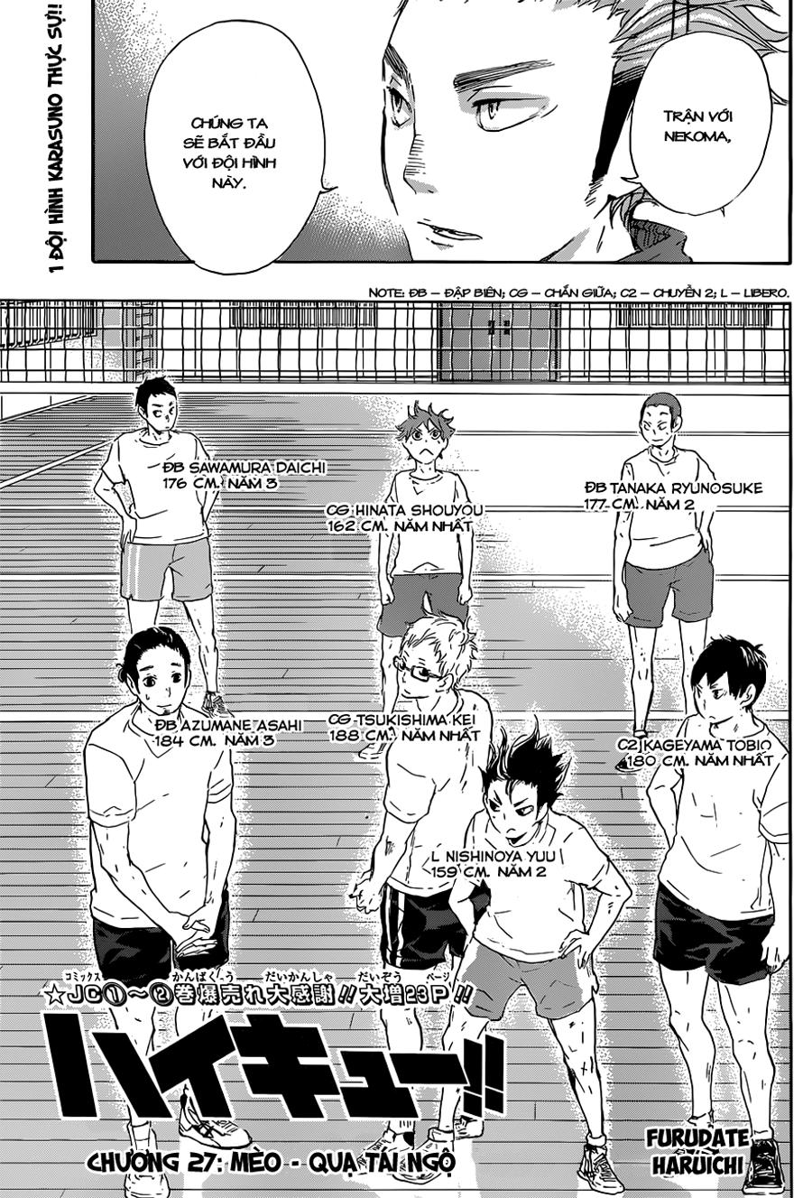 Haikyuu Chapter 27 - Trang 2