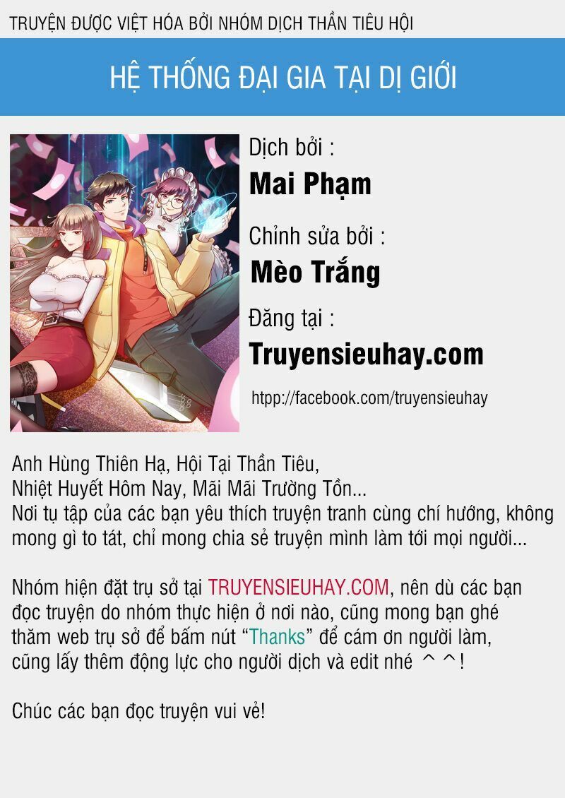 Hệ Thống Đại Gia Tại Dị Giới Chapter 2 - Trang 2