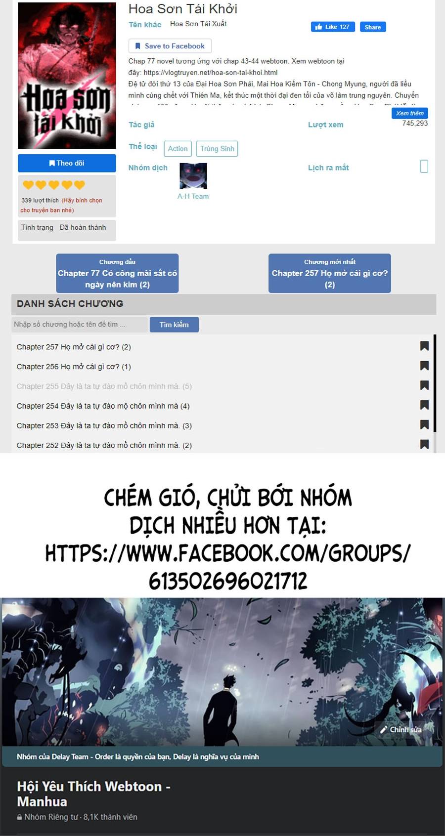 Hoa Sơn Tái Khởi Chapter 55 - Trang 2