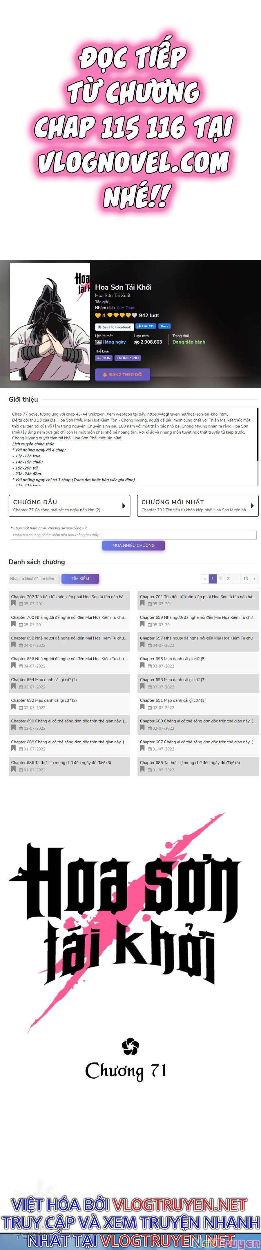 Hoa Sơn Tái Khởi Chapter 71 - Trang 2