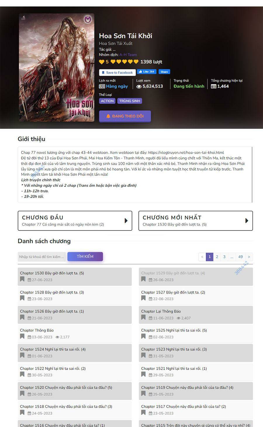 Hoa Sơn Tái Xuất Chapter 100 - Trang 2