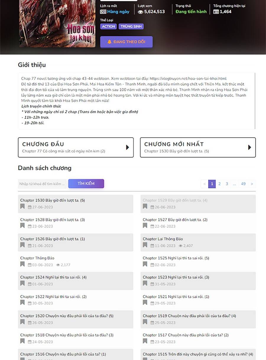 Hoa Sơn Tái Xuất Chapter 108 - Trang 2