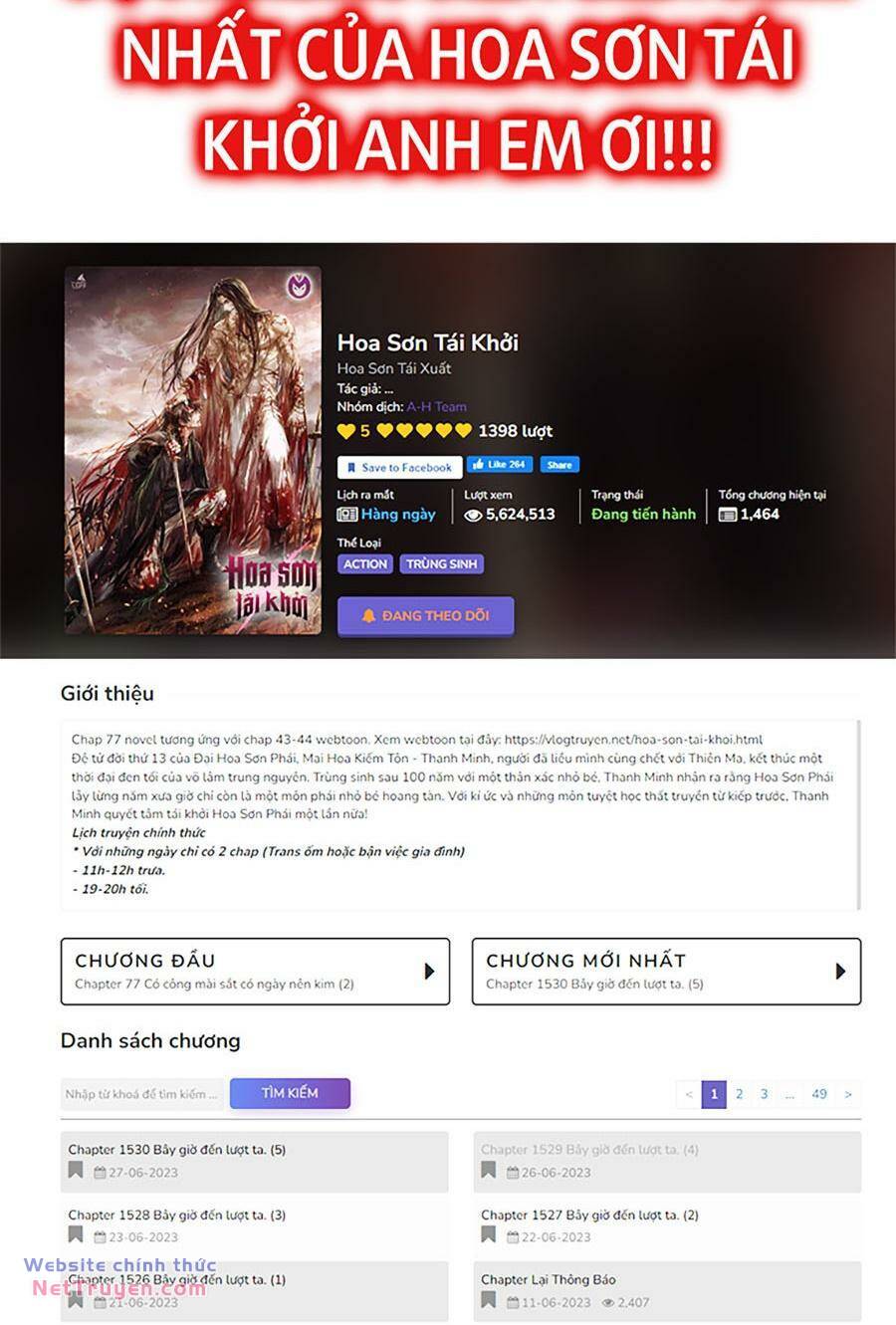 Hoa Sơn Tái Xuất Chapter 113 - Trang 2