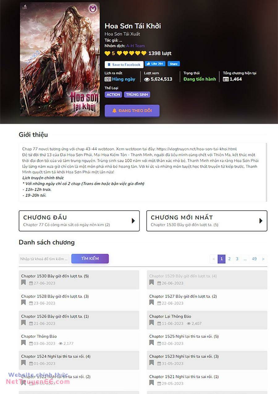 Hoa Sơn Tái Xuất Chapter 114 - Trang 2