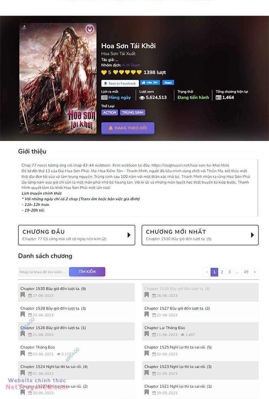 Hoa Sơn Tái Xuất Chapter 116 - Trang 2