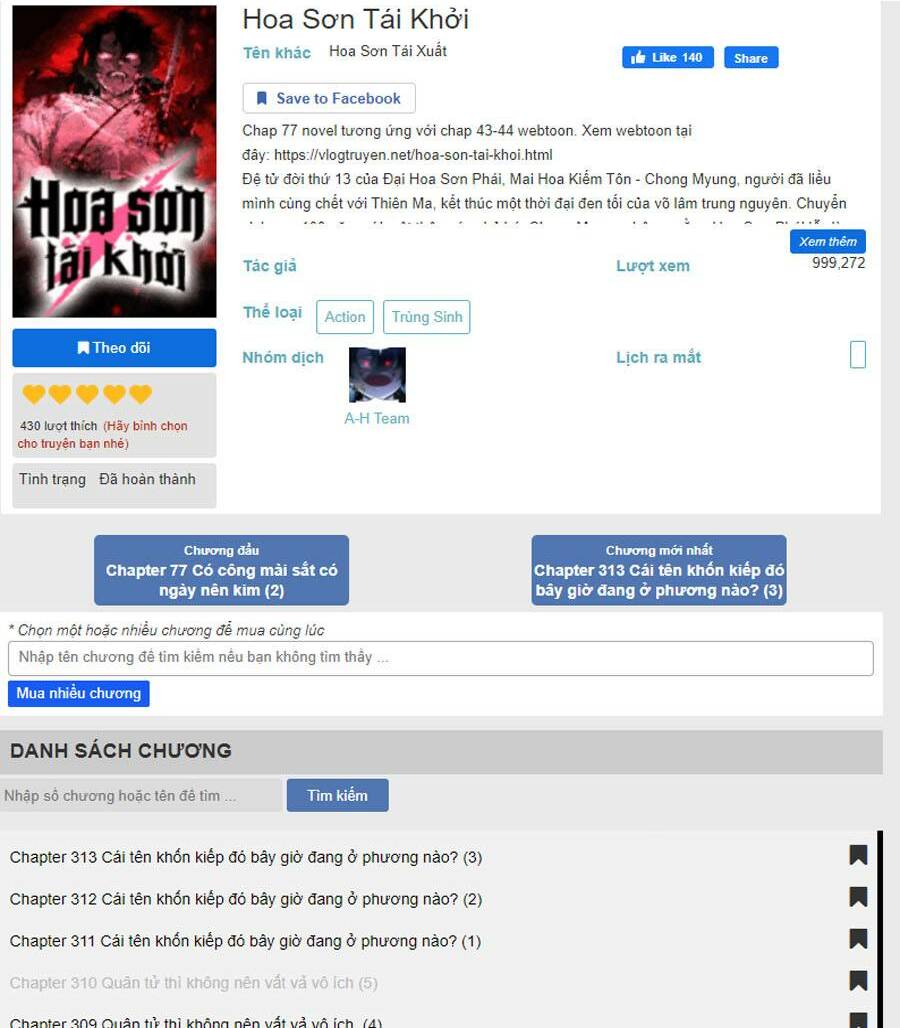 Hoa Sơn Tái Xuất Chapter 57 - Trang 2