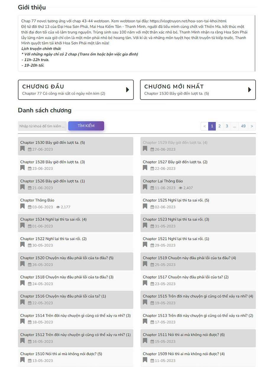 Hoa Sơn Tái Xuất Chapter 78 - Trang 2