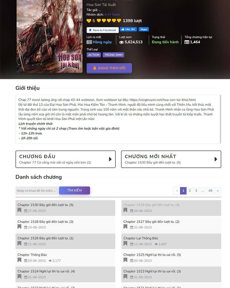 Hoa Sơn Tái Xuất Chapter 80 - Trang 2