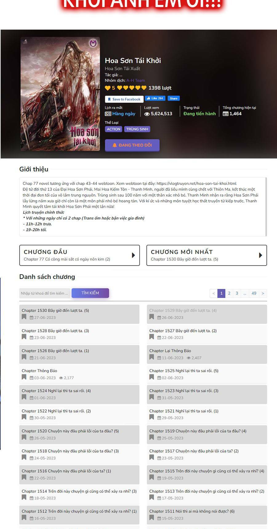 Hoa Sơn Tái Xuất Chapter 82 - Trang 2