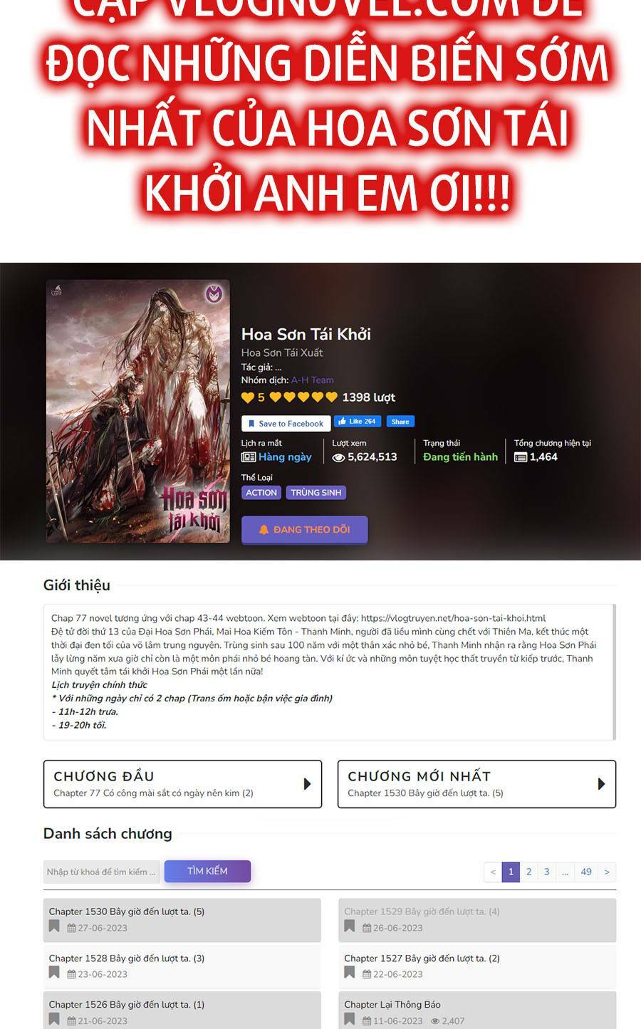 Hoa Sơn Tái Xuất Chapter 83 - Trang 2