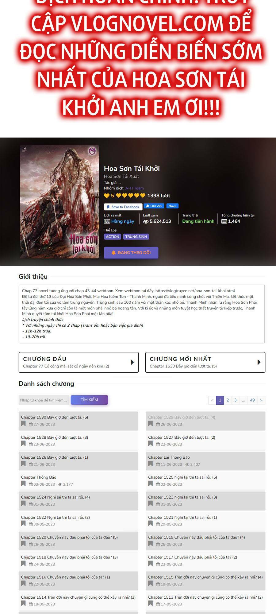 Hoa Sơn Tái Xuất Chapter 92 - Trang 2