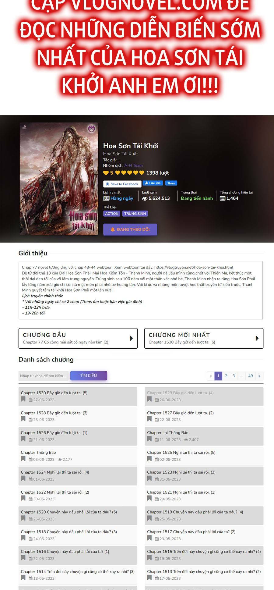 Hoa Sơn Tái Xuất Chapter 94 - Trang 2