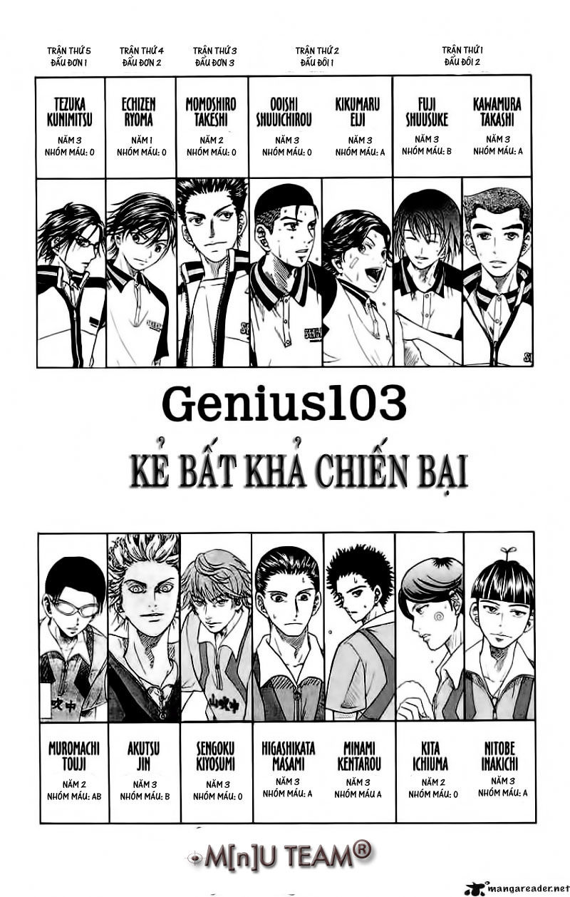 Hoàng Tử Tennis Chapter 103 - Trang 2
