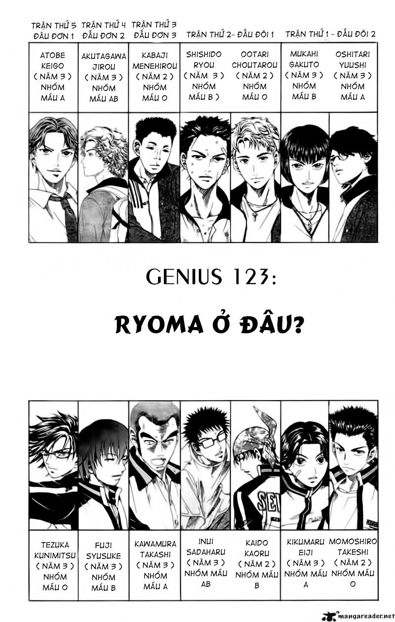 Hoàng Tử Tennis Chapter 123 - Trang 2