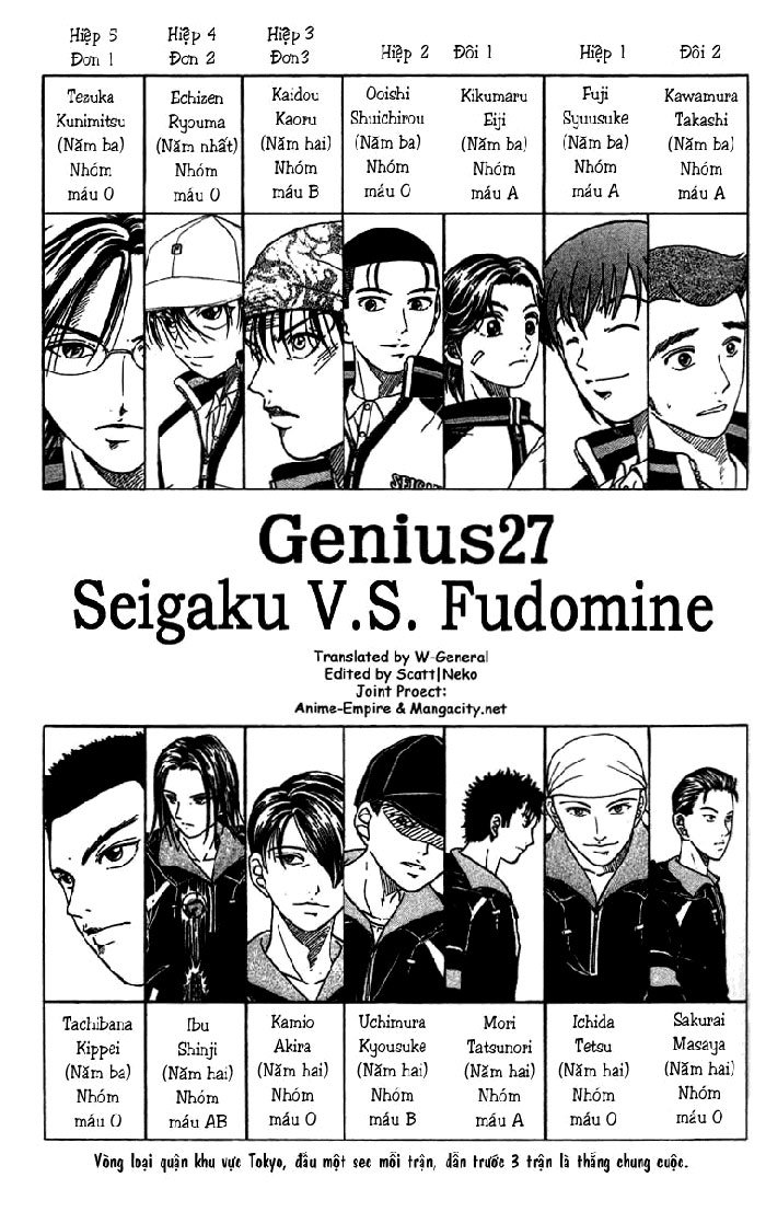 Hoàng Tử Tennis Chapter 27 - Trang 2