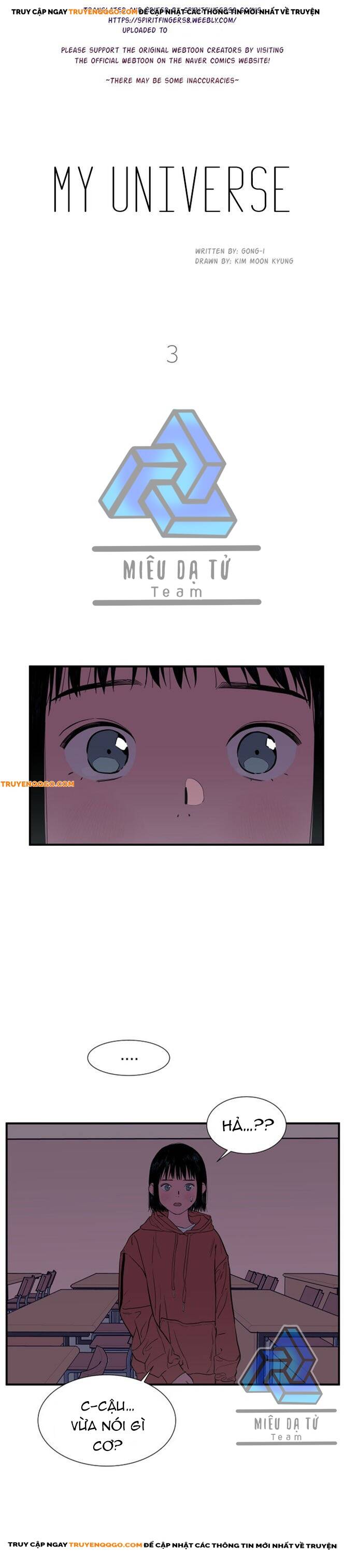 Hỡi Vũ Trụ Của Tôi Chapter 3 - Trang 2