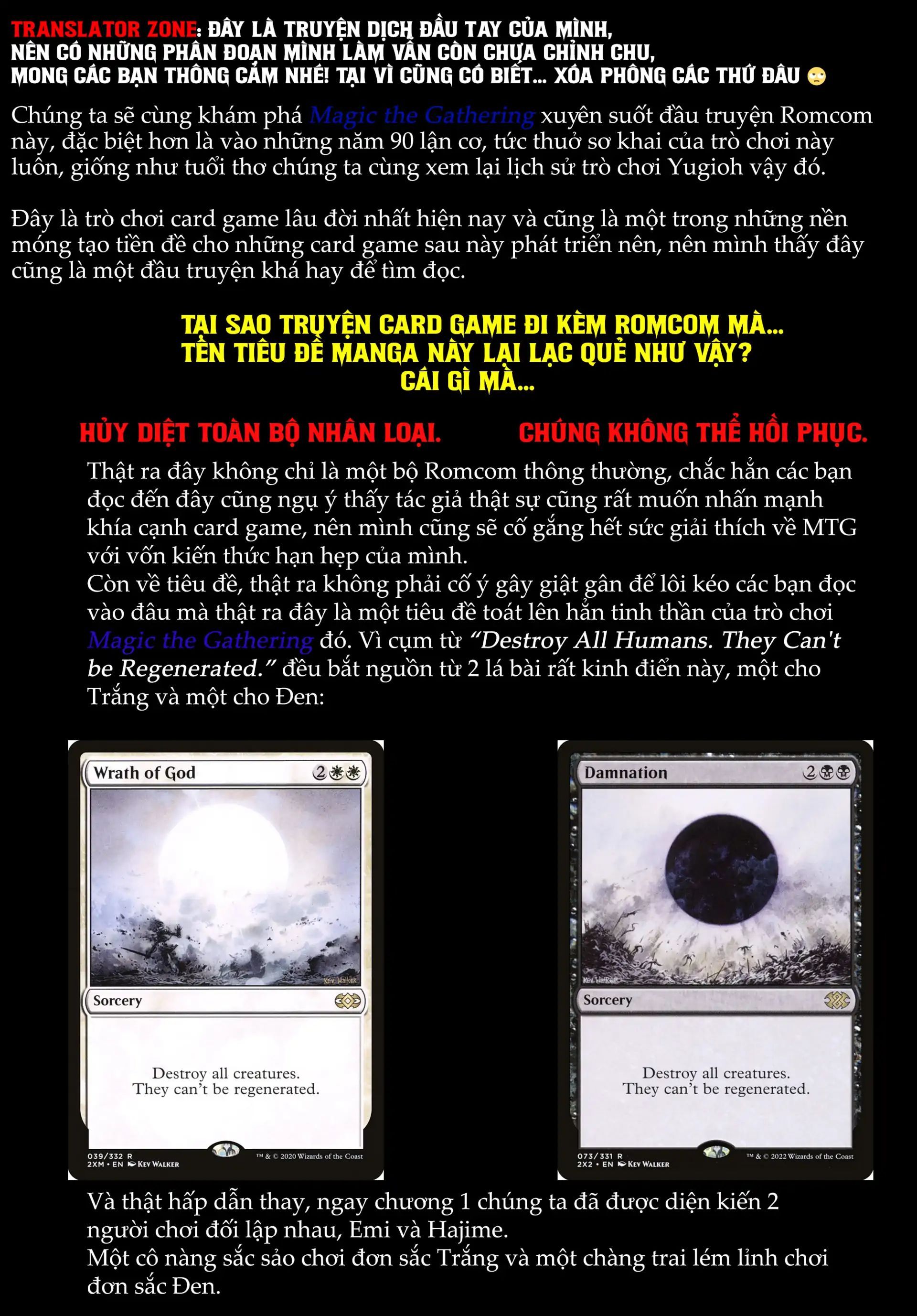 Hủy Diệt Toàn Bộ Nhân Loại. Chúng Không Thể Hồi Phục Chapter 1 - Trang 2