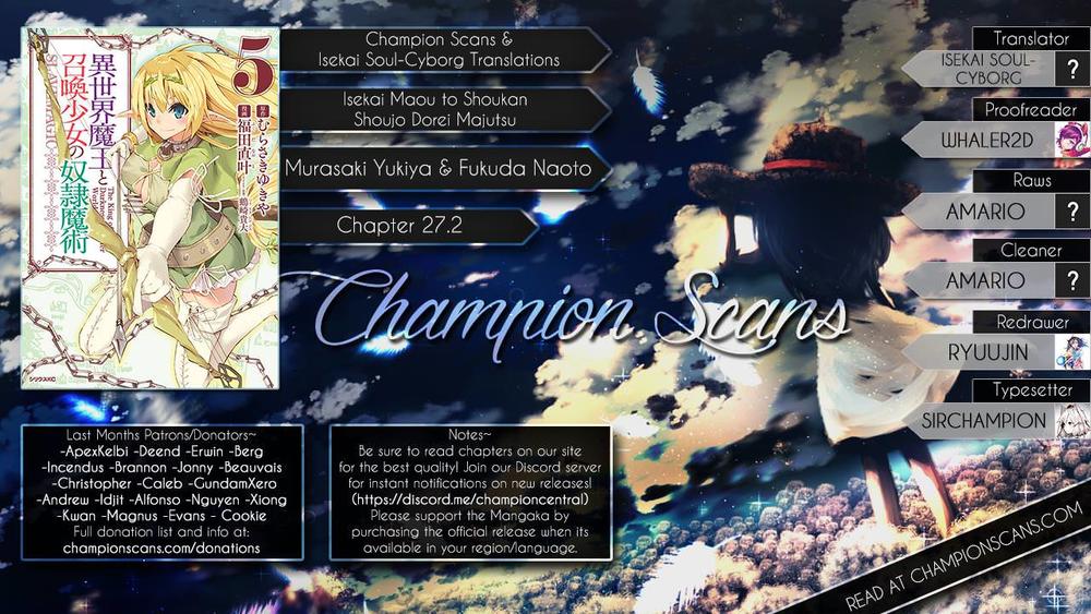 Isekai Maou To Shoukan Shoujo No Dorei Majutsu Chapter 27.5 - Trang 2