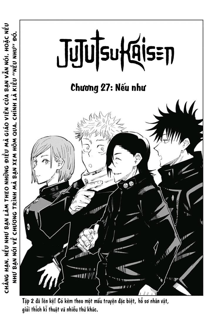 Jujutsu Kaisen – Chú Thuật Hồi Chiến Chapter 27 - Trang 2