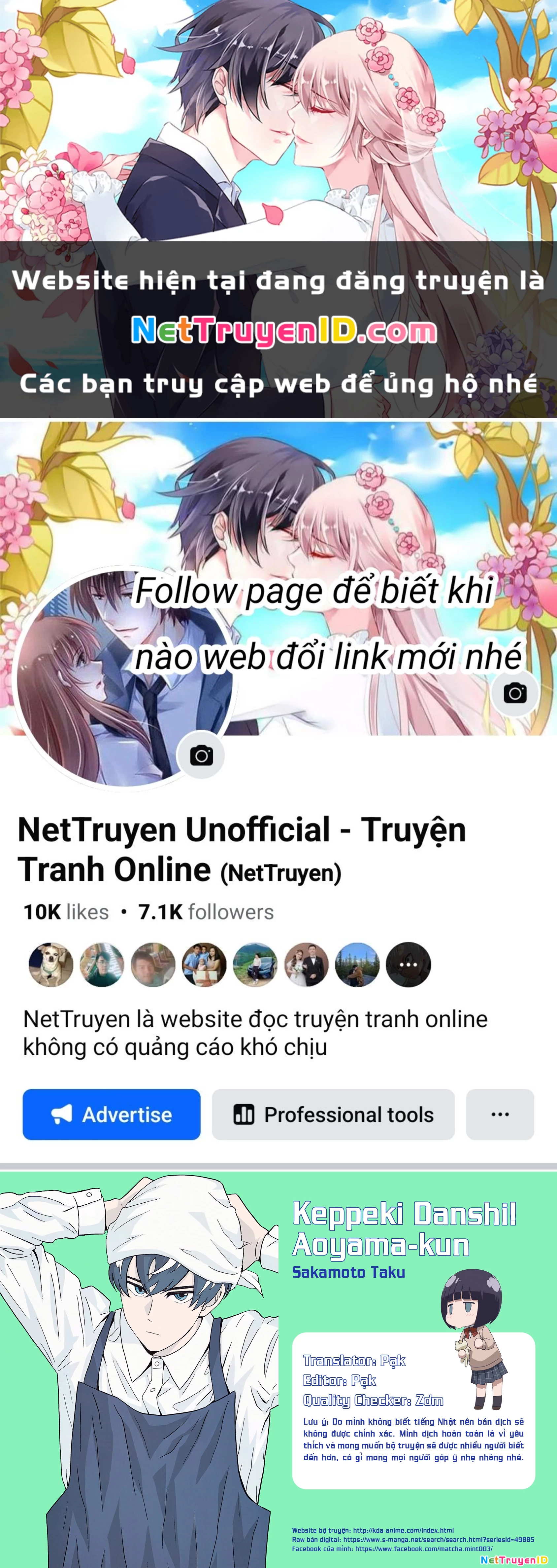 Keppeki Danshi! Aoyama-Kun Chapter 16 - Trang 2