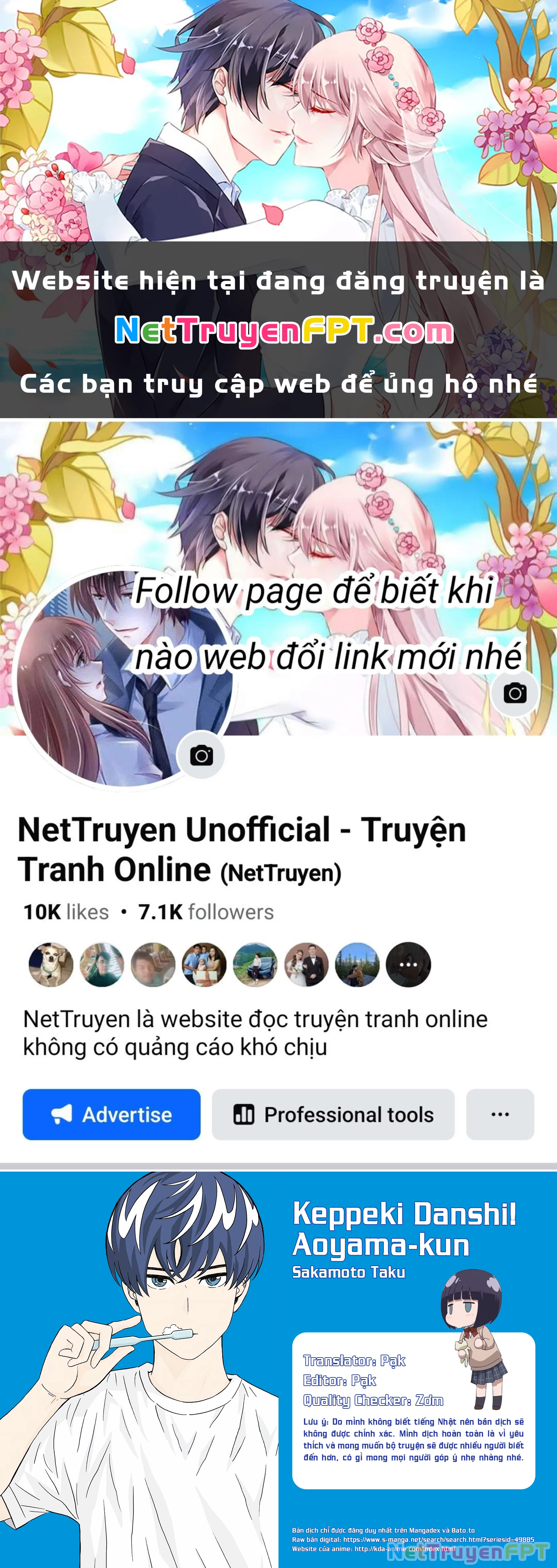 Keppeki Danshi! Aoyama-Kun Chapter 34 - Trang 2