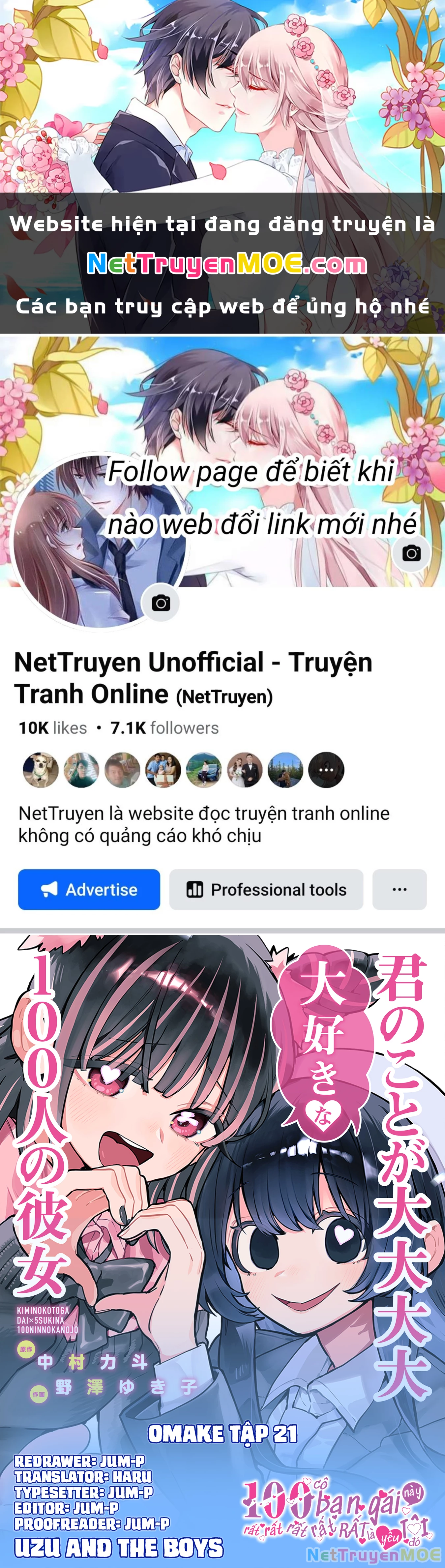 Kimi No Koto Ga Dai Dai Dai Dai Daisuki Na 100-Nin No Kanojo Chapter 185.5 - Trang 2