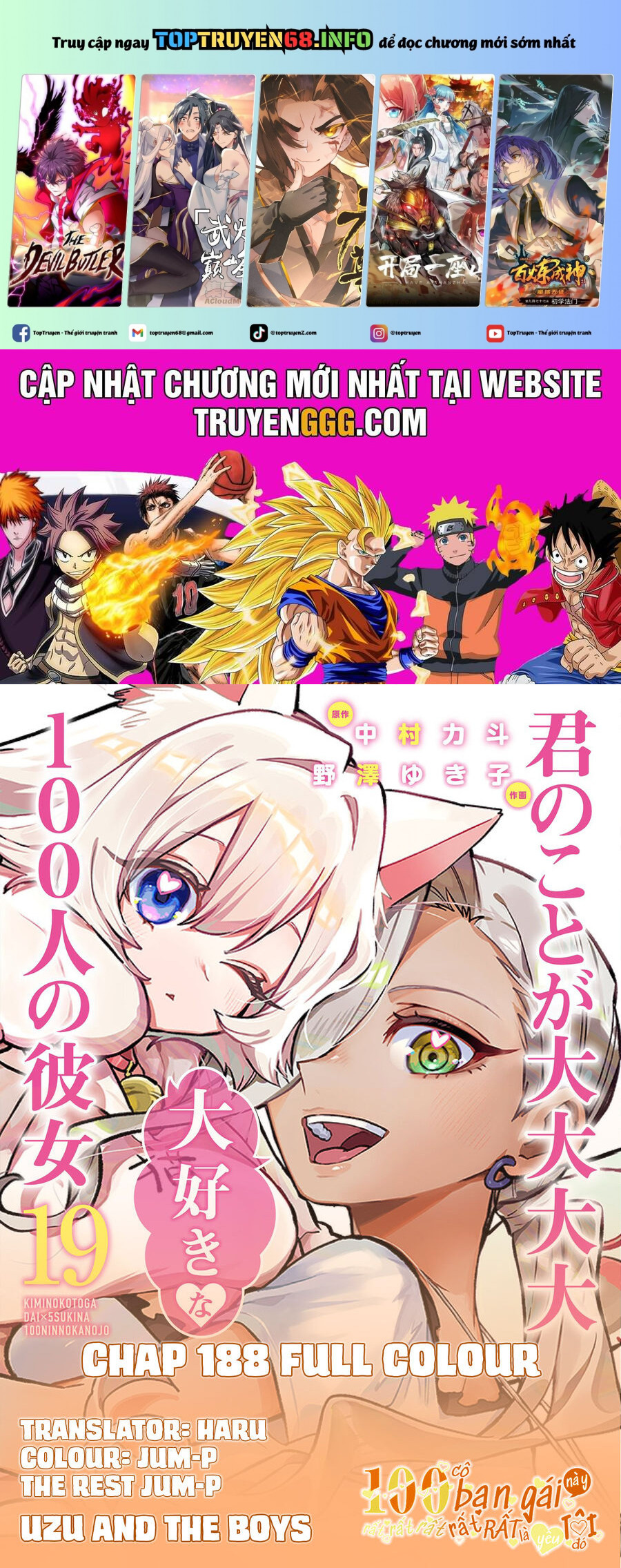 Kimi No Koto Ga Dai Dai Dai Dai Daisuki Na 100-Nin No Kanojo Chapter 188.5 - Trang 2