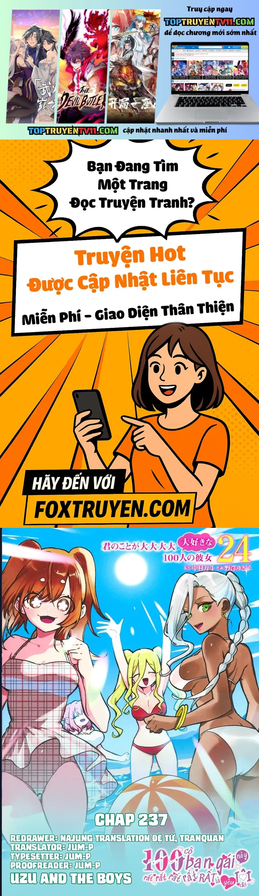 Kimi No Koto Ga Dai Dai Dai Dai Daisuki Na 100-Nin No Kanojo Chapter 237 - Trang 2