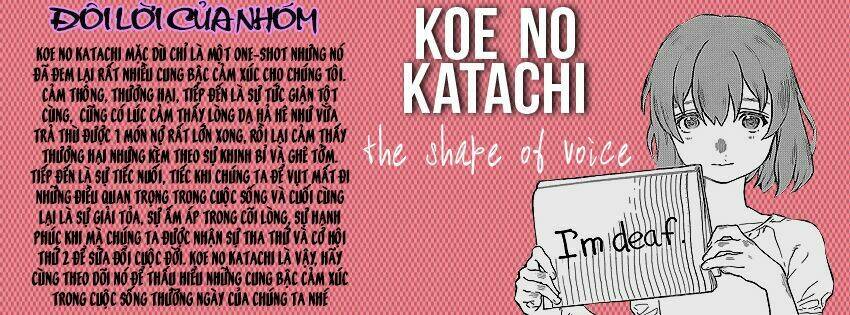 Koe No Katachi Chapter 0 - Trang 2