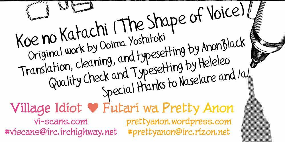 Koe No Katachi Chapter 0 - Trang 2