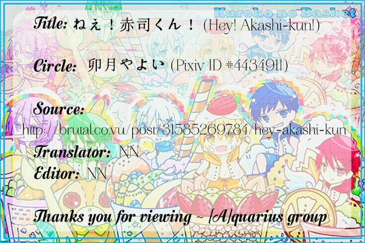 Kuroko – Tuyển Thủ Vô Hình: Short Doujinshi Chapter 99 - Trang 2