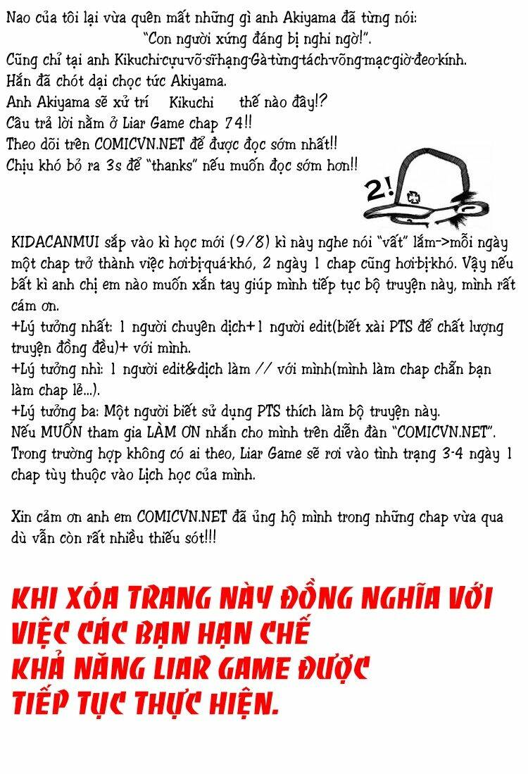 Liar Game Chapter 73 - Trang 2