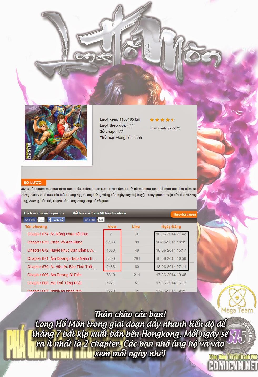 Long Hổ Môn Chapter 674 - Trang 2